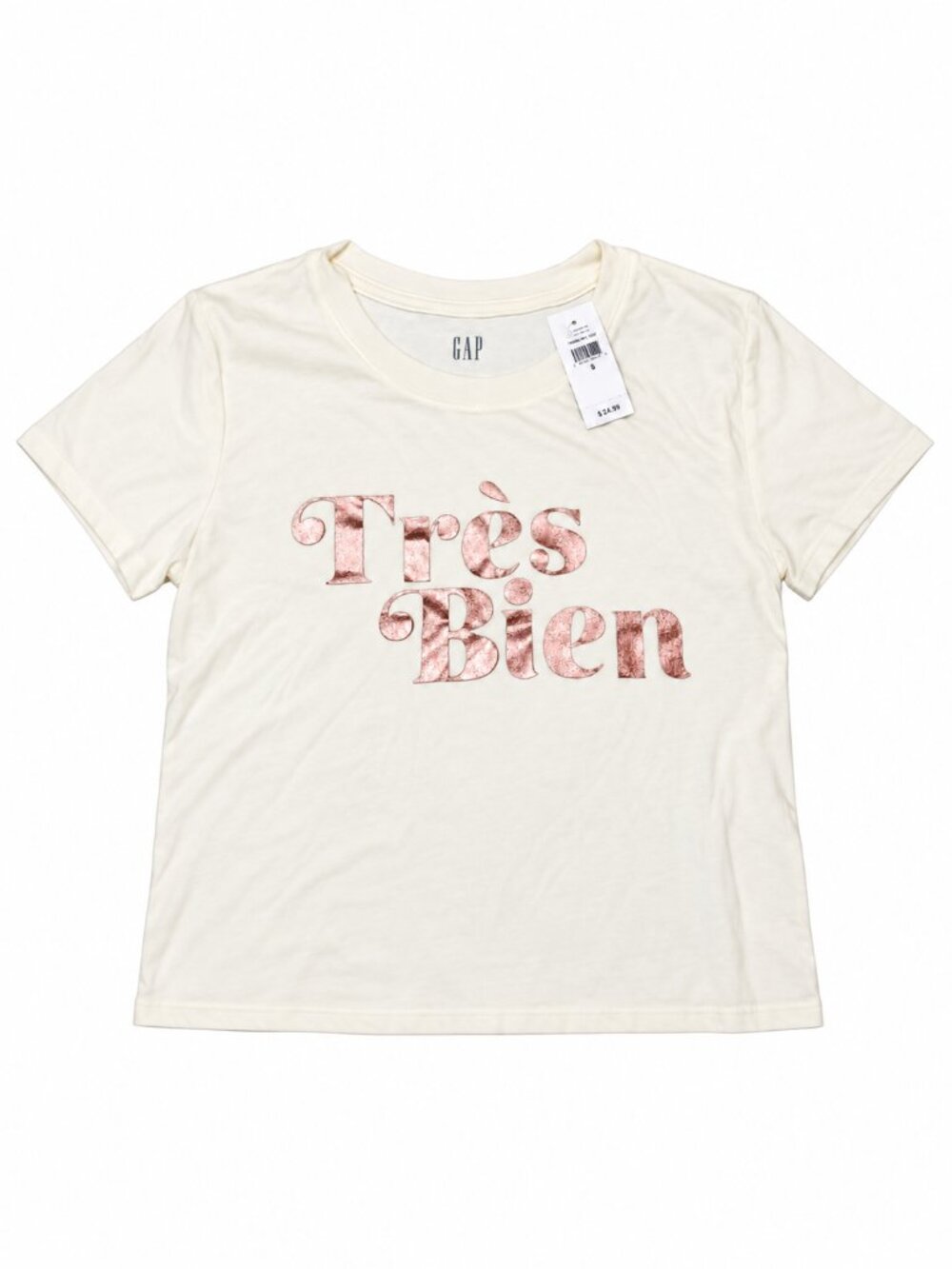Women's Graphic Tee Bundle 2 Shirts Size S - GAP Tres Bien + Teddy Bear Crop Top